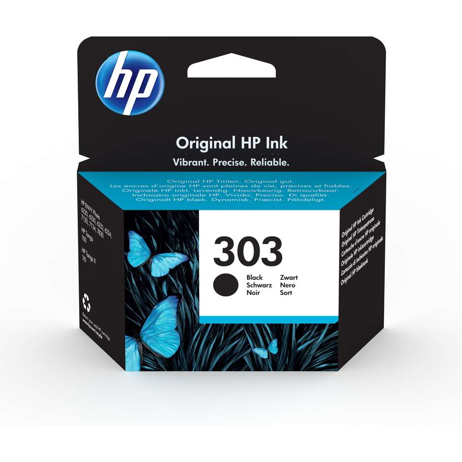 HP 303 (T6N02AE) Cartuccia Inchiostro Originale Nero Resa Standard