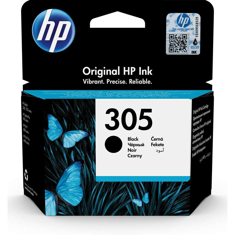 HP 305 (3YM61AE) Cartuccia Inchiostro Originale Nero Resa Standard