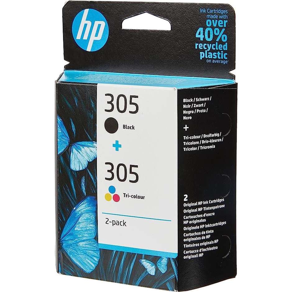HP 305 Cartuccia 2-Pack con Tri-Color/Black