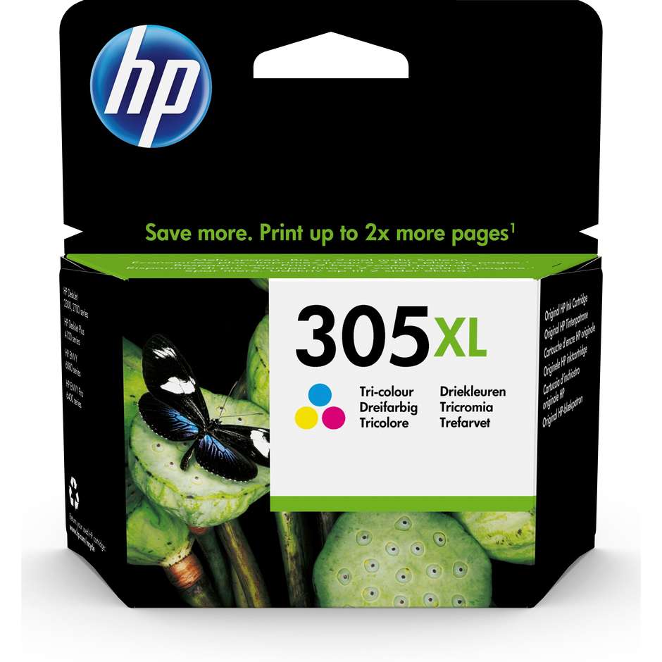 HP 305XL (3YM63AE) Cartuccia Inchiostro Originale Tricromia Alta Resa