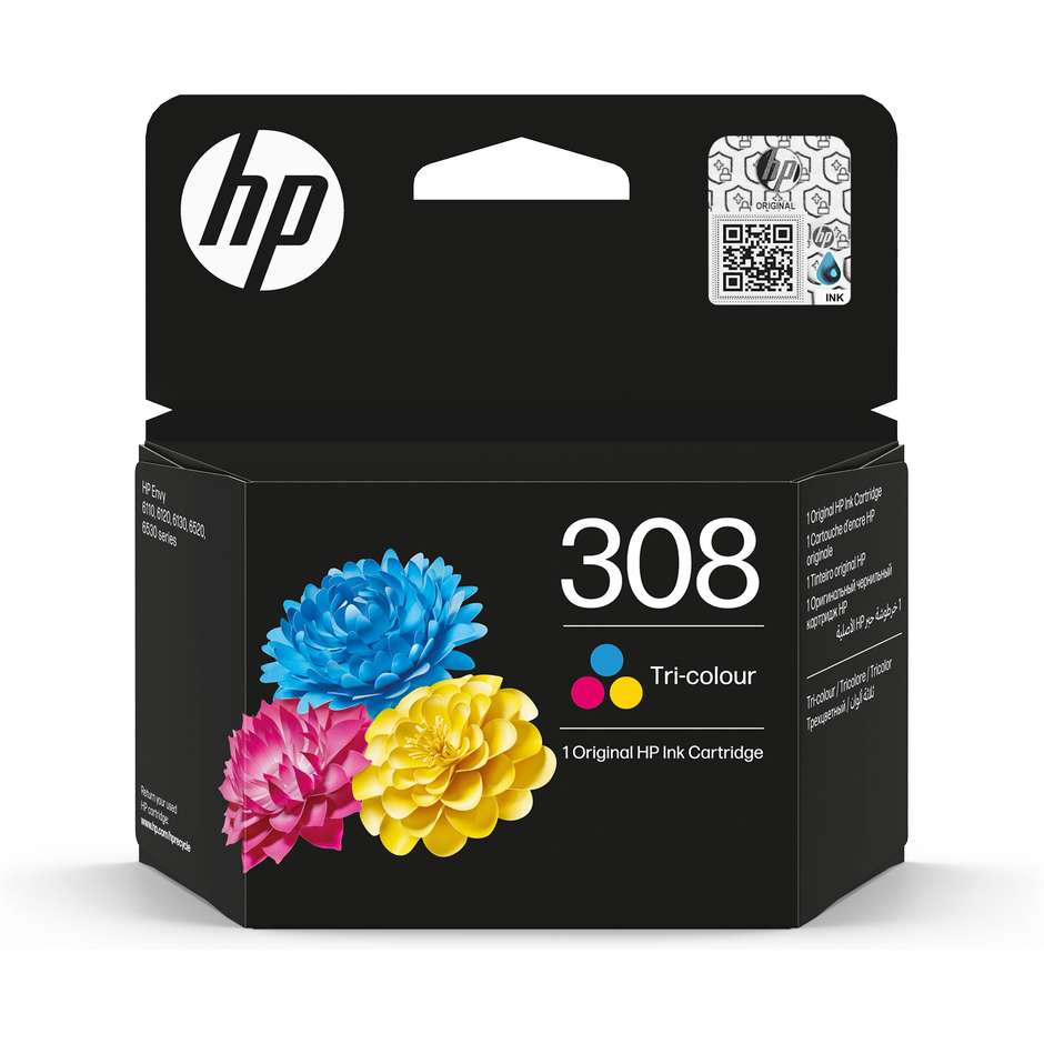 HP 308 (7FP20UE) Cartuccia Inchiostro Originale Tricromia Resa Standard