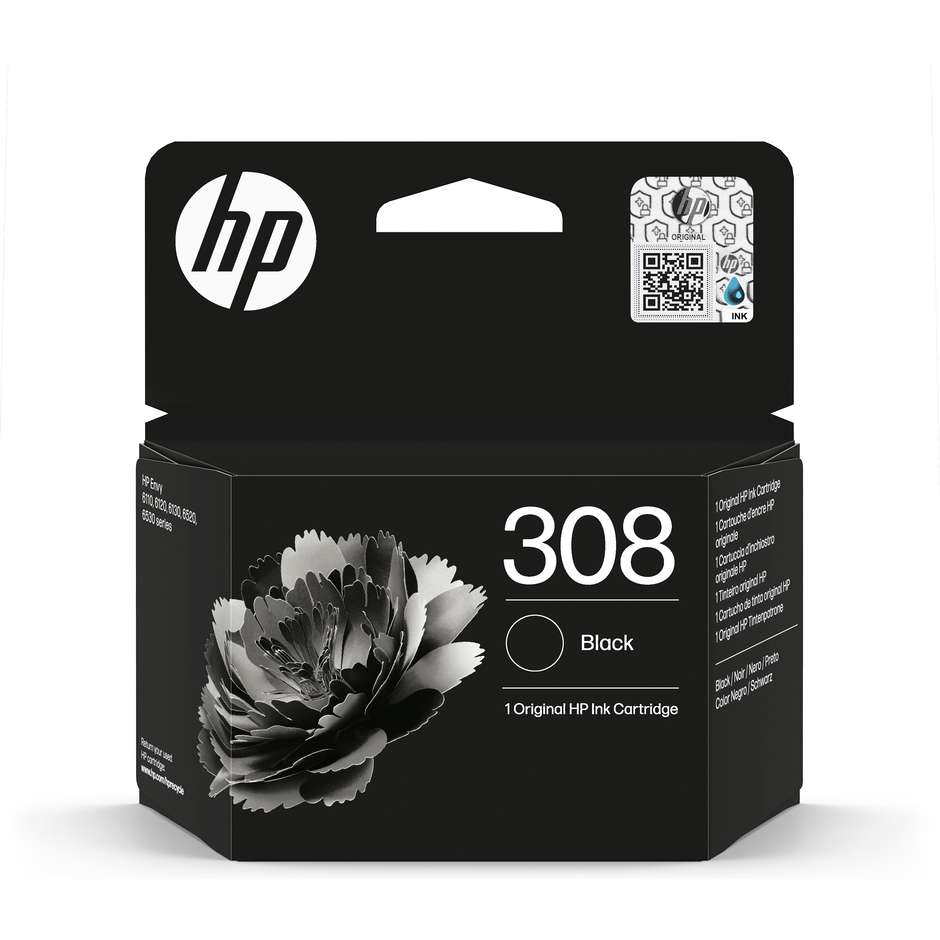 HP 308 cartuccia nera originale a resa standard, 7FP21UE