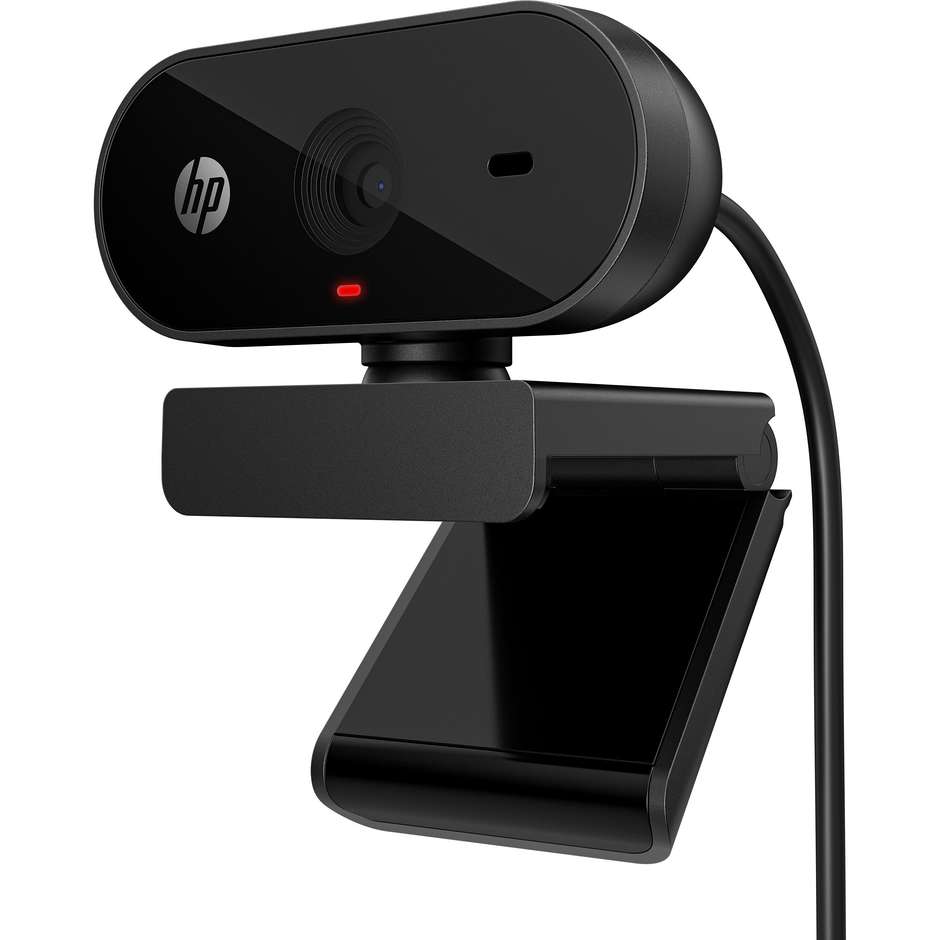 HP 320 FHD Webcam (53X26AA) Webcam Full HD 1080p con Microfono e Otturatore Privacy Nero