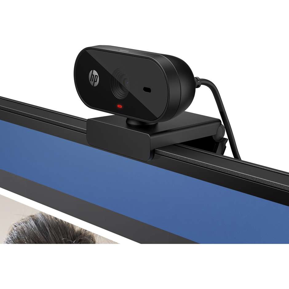 HP 320 FHD Webcam (53X26AA) Webcam Full HD 1080p con Microfono e Otturatore Privacy Nero