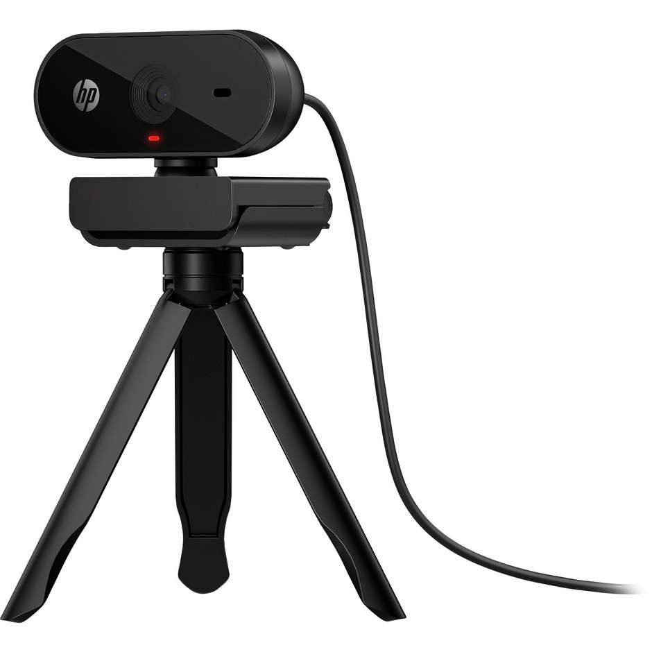 HP 320 FHD webcam Full HD USB con microfono integrato, nera