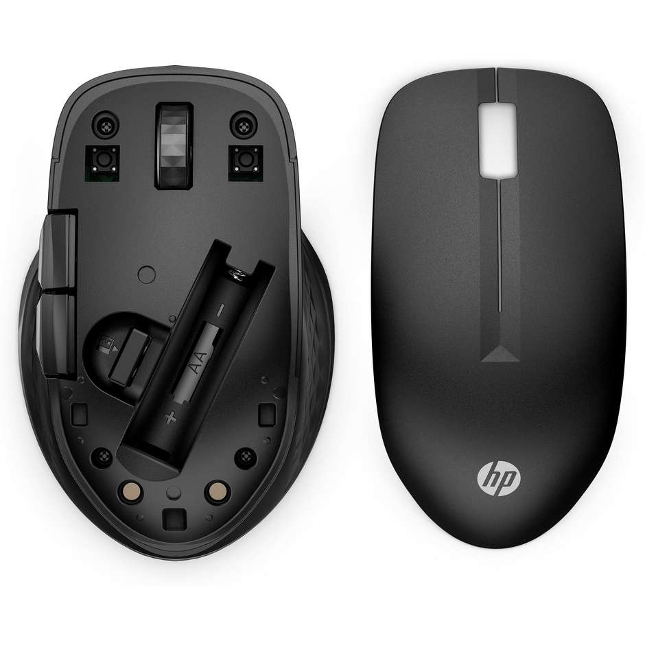 HP 430 Multi-Device (3B4Q2AA) Mouse Wireless Programmabile Bluetooth e RF 2.4 GHz Nero