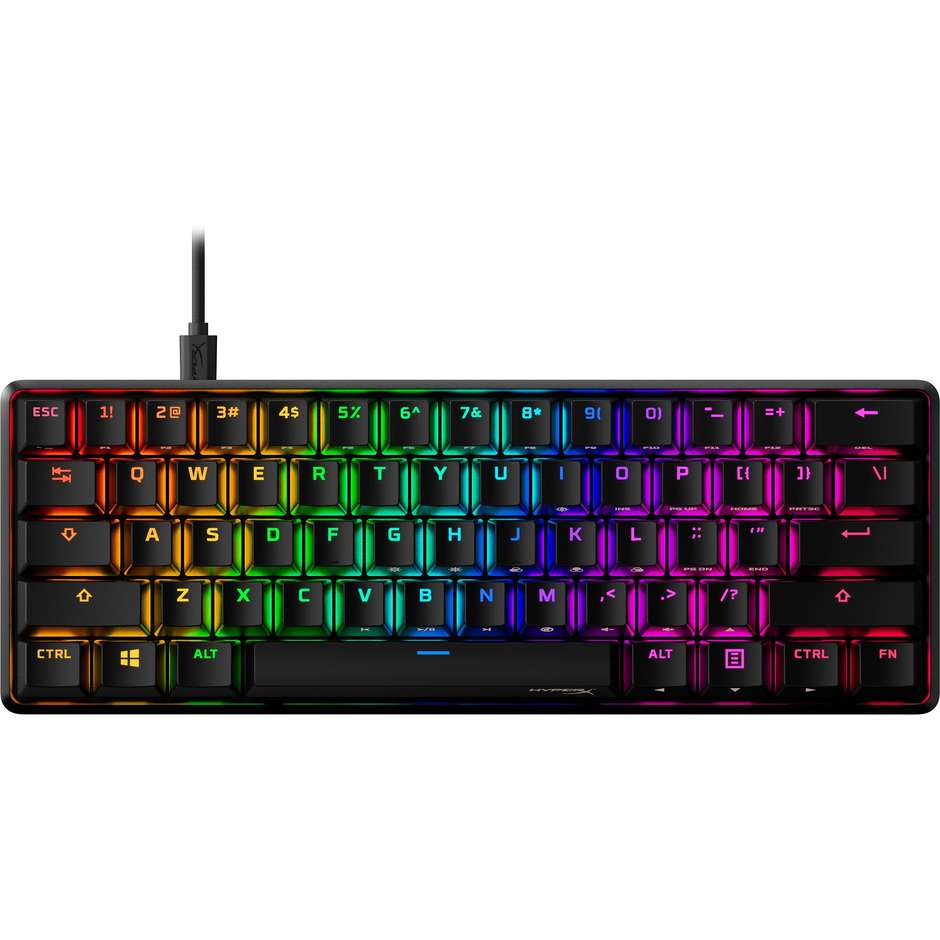 HP 4P5N4AA HyperX Alloy Origins 60 Tastiera meccanica da gaming Colore Nero