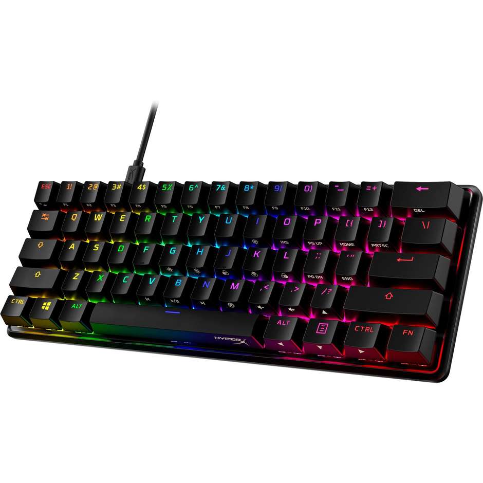 HP 4P5N4AA HyperX Alloy Origins 60 Tastiera meccanica da gaming Colore Nero