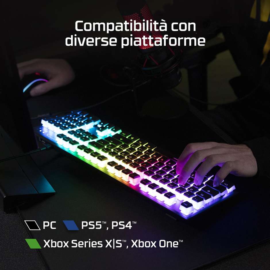 HP 4P5N4AA HyperX Alloy Origins 60 Tastiera meccanica da gaming Colore Nero