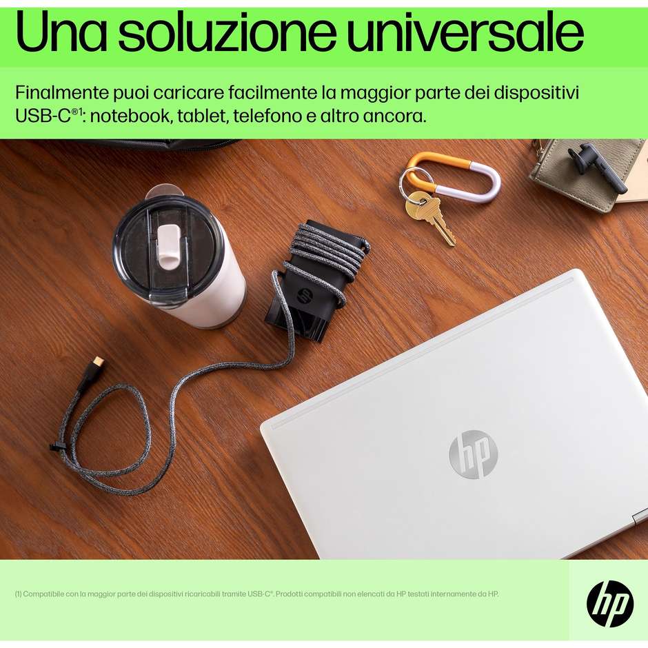 HP 671R2AA Alimentatore Caricabatterie Notebook 0.18 m Colore Black