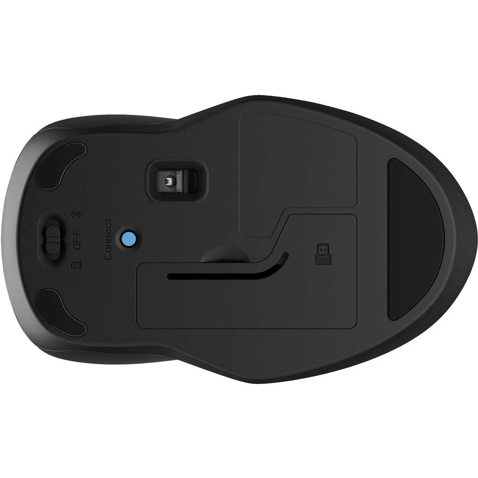 HP 6V2J7AA Mouse Ottico Bluetooth + USB Type-A 1600 DPI Colore Black
