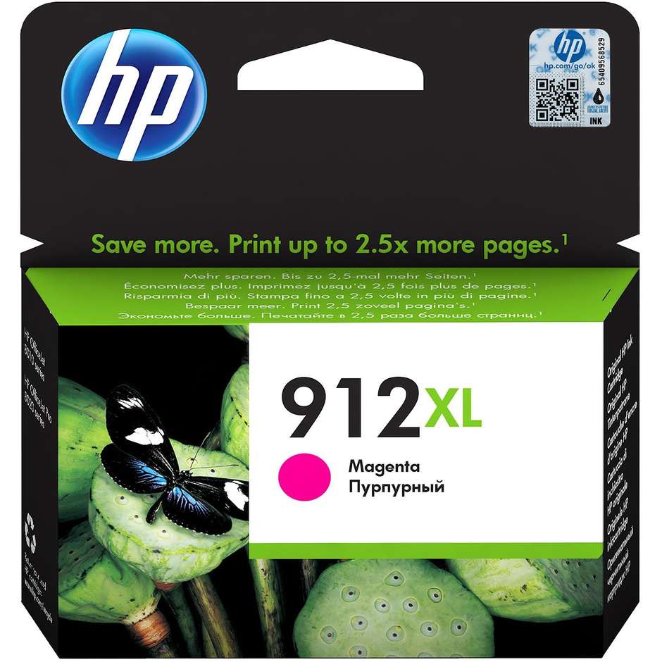 HP 912XL (3YL82AE) Cartuccia Inchiostro Originale Magenta Alta Resa