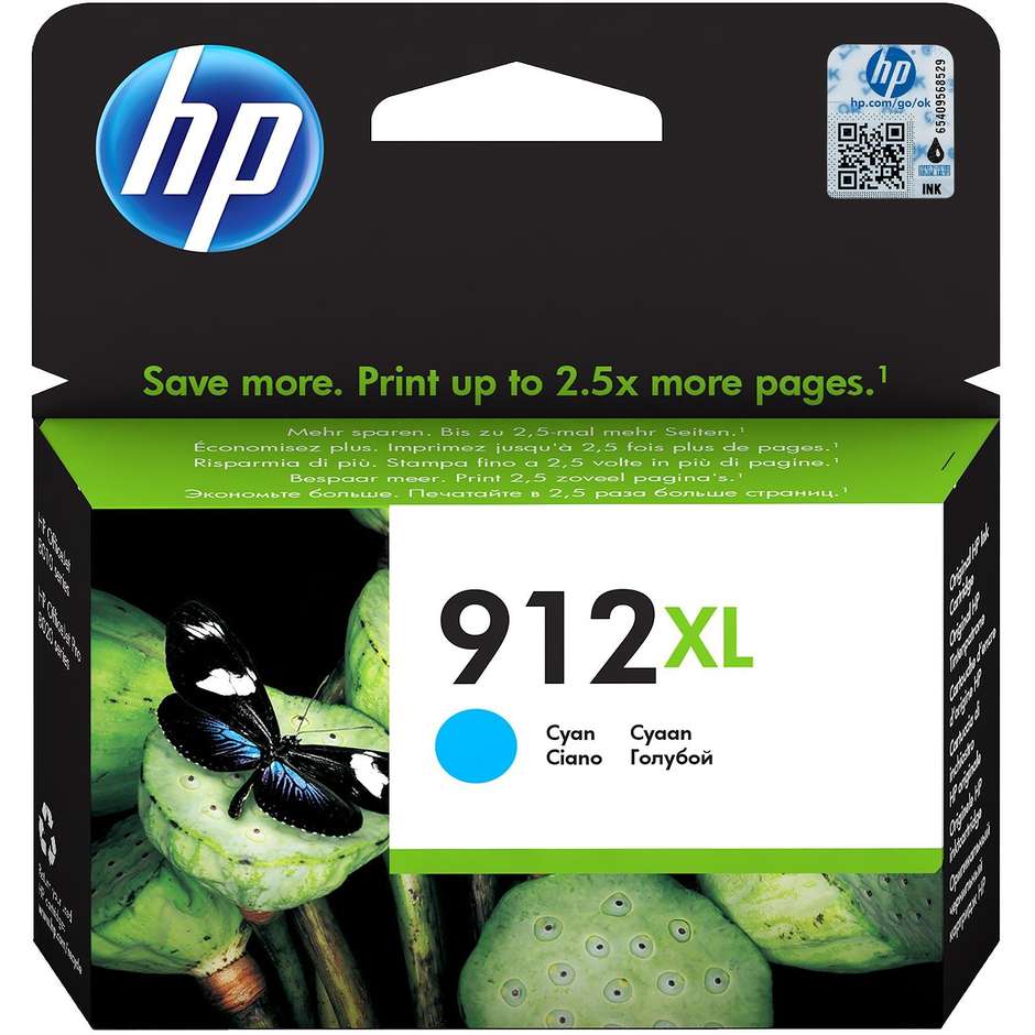 HP 912XL Cartuccia Ink-Jet colore ciano