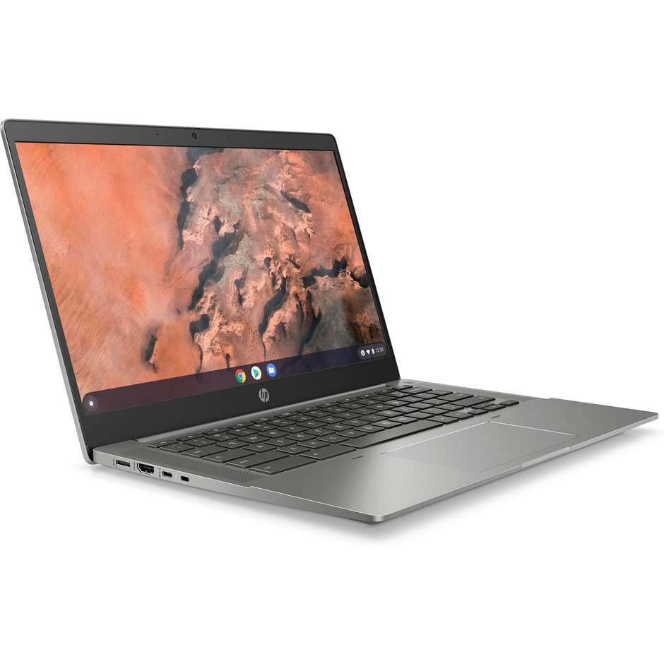 HP Chromebook 14b-na0007nl Notebook 14'' Full HD AMD Athlon Ram 4 Gb SSD 64 Gb Chrome OS colore argento
