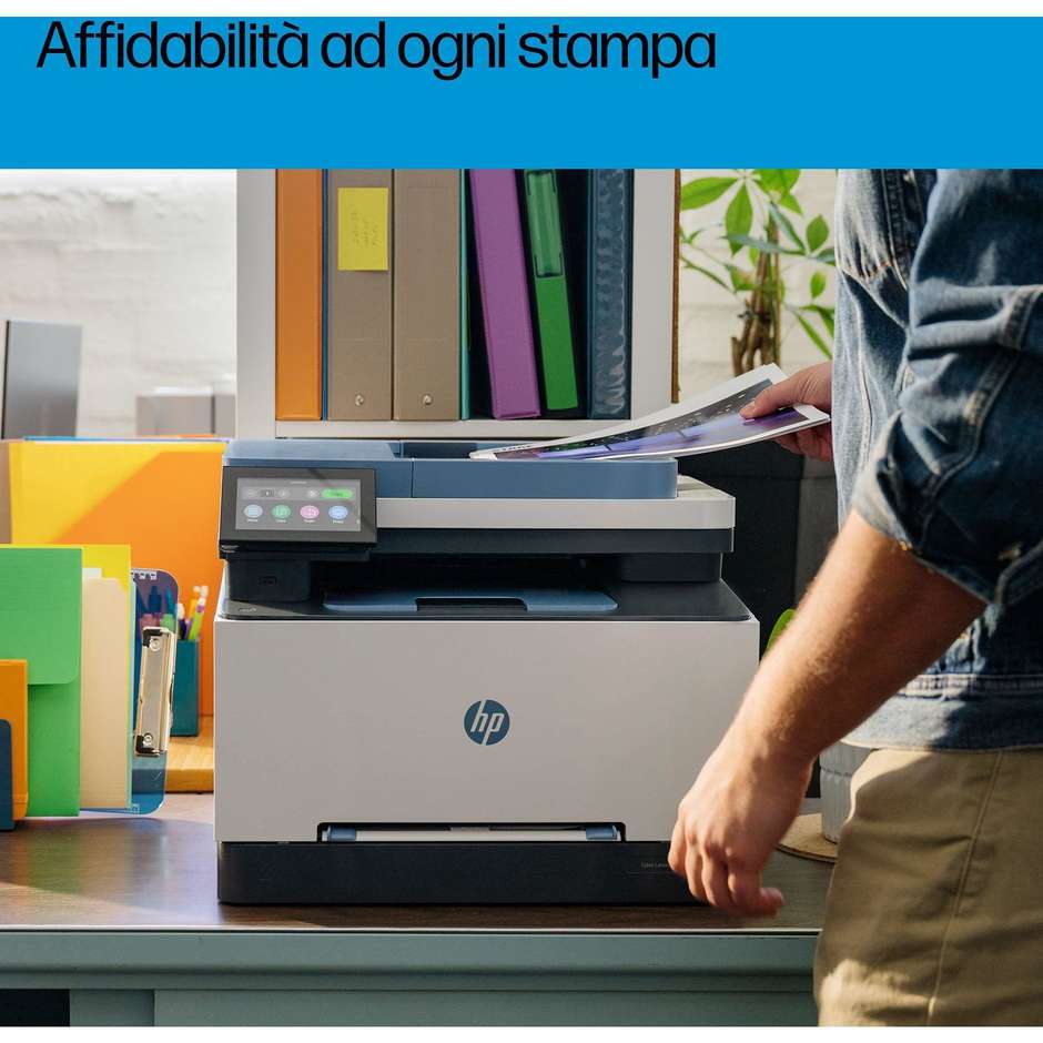 HP Color LaserJet Pro Stampante Multifunzione 4in1 A4 Wi-Fi Colore Bianco, Nero, Blu