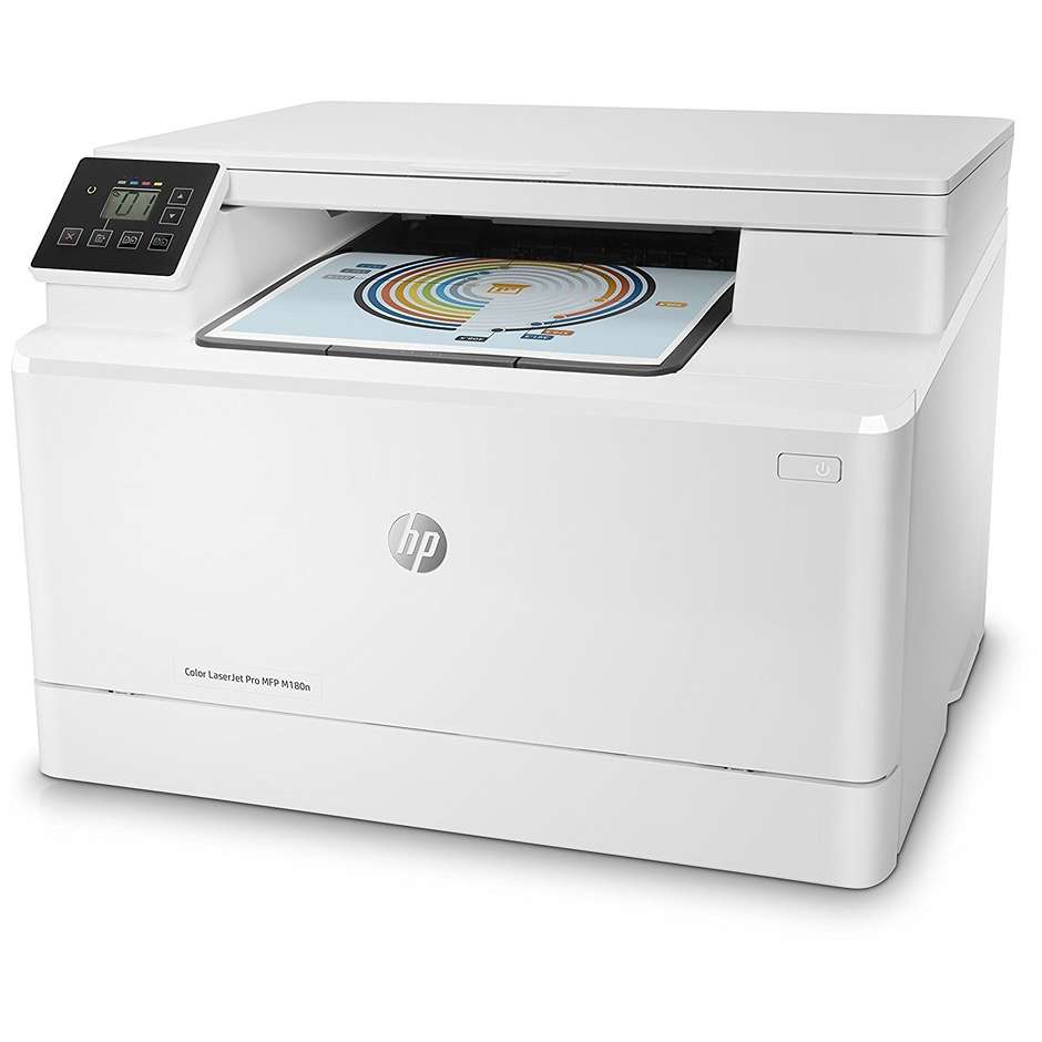 HP Color LaserJet Pro Stampante Multifunzione M180n Display LCD Colore Bianco