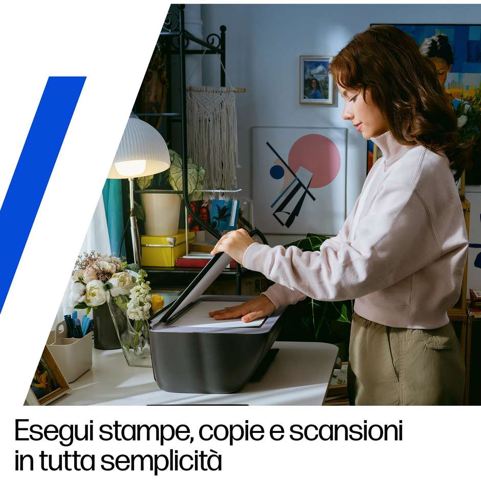 HP DeskJet 2921 multifunzione inkjet a colori A4 con Wi-Fi, grigia