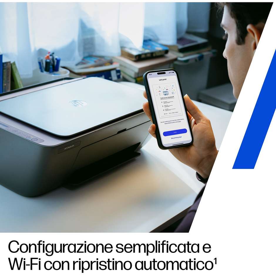 HP DeskJet 2921 Stampante Multifunzione 3-in-1 a Colori Wireless A4 Nero