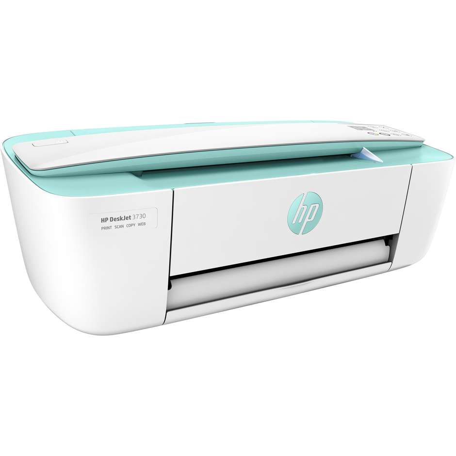HP Deskjet 3730 Stampante All-in-One Risoluzione 4800 x 1200 Dpi Formato A4 Connettività WiFi USB 2.0 Colore Bianco/ Verde Acqua