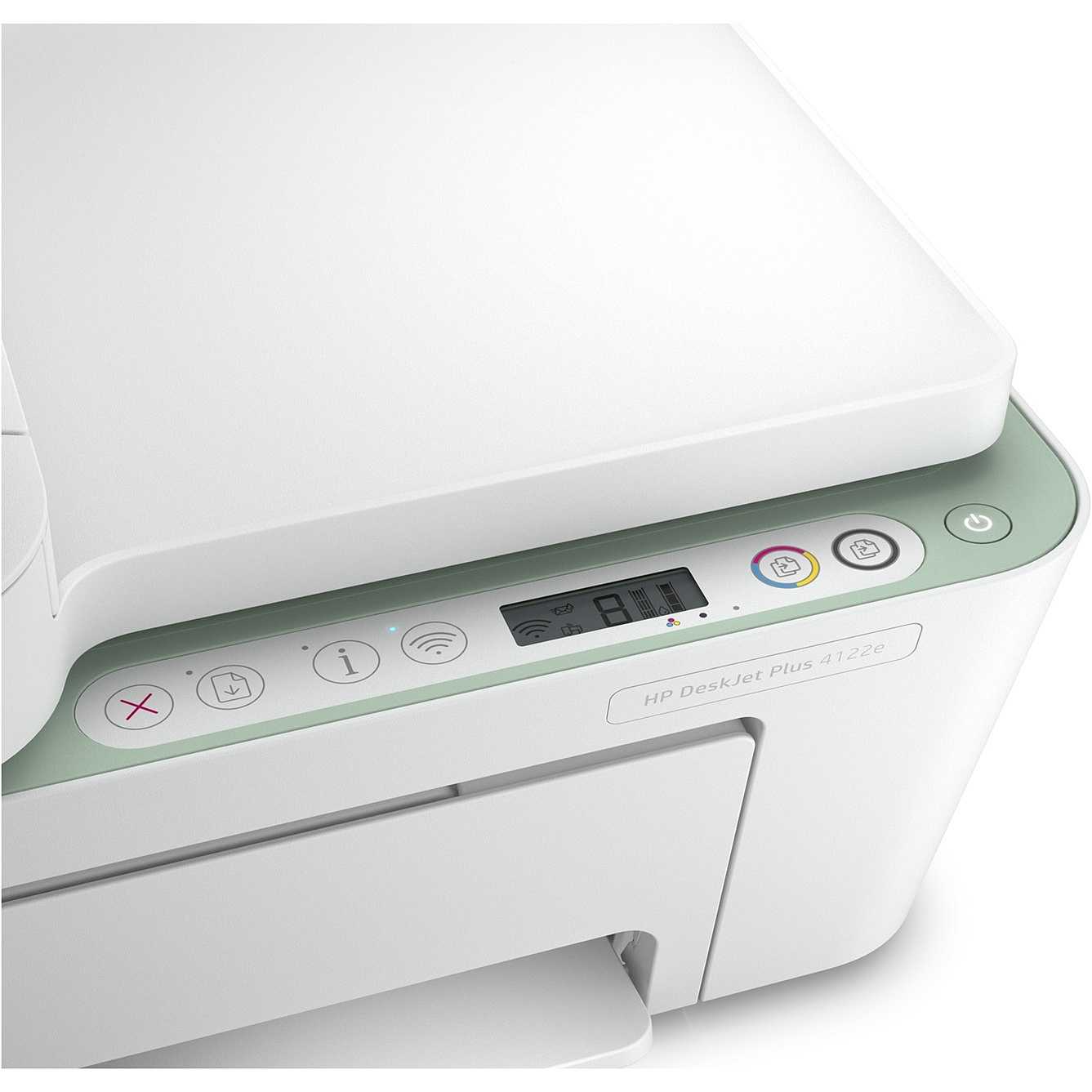 HP DeskJet 4122e Stampante multifunzione 4in1 Wifi Bluetooth colore bianco  e verde - Stampanti e scanner Stampanti inkjet - ClickForShop