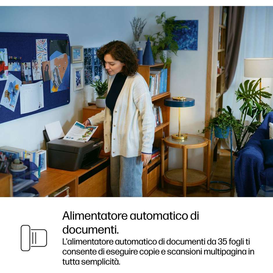 HP DeskJet 4330 (AJ4X9B) Stampante Multifunzione Inkjet 3-in-1 A4 ADF 35 Fogli Wi-Fi con Auto-Reset HP+ Grigio