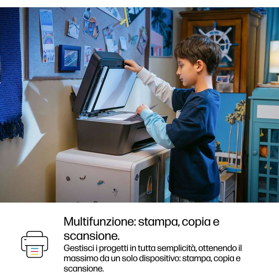 HP DeskJet 4330 Stampante Multifunzione Wireless ADF a Colori A4 Grigio