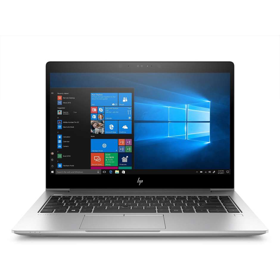 HP EliteBook 745 G5 Notebook 14" AMD Ryzen 5 2500U Ram 8 GB SSD 256 GB colore Argento