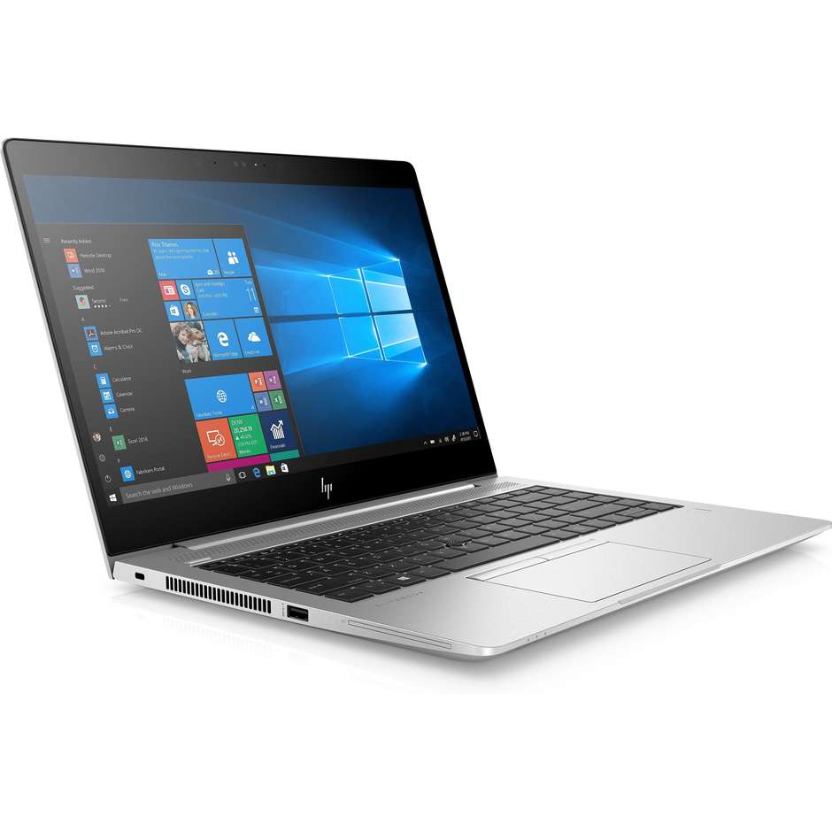 HP EliteBook 745 G5 Notebook 14" AMD Ryzen 5 2500U Ram 8 GB SSD 256 GB colore Argento