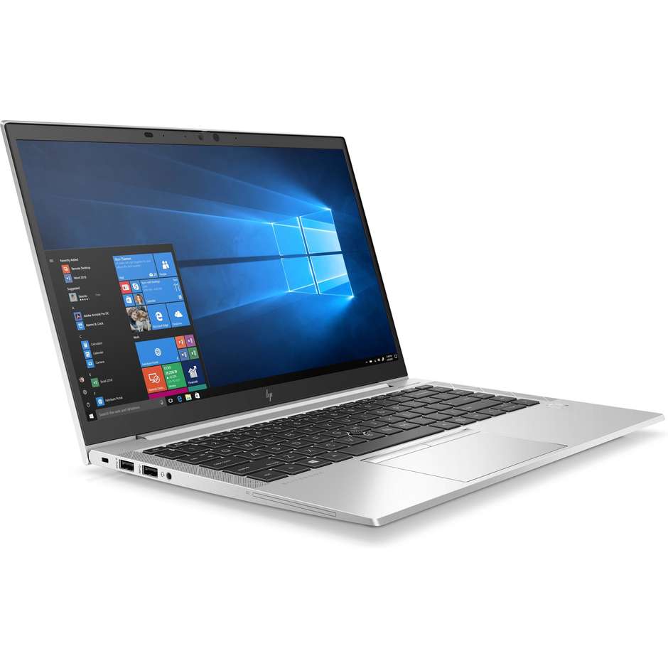 HP Elitebook 840 G7 Notebook 14'' FHD Core i7-10 Ram 16 Gb SSD 512 Gb Windows 10 Pro colore silver