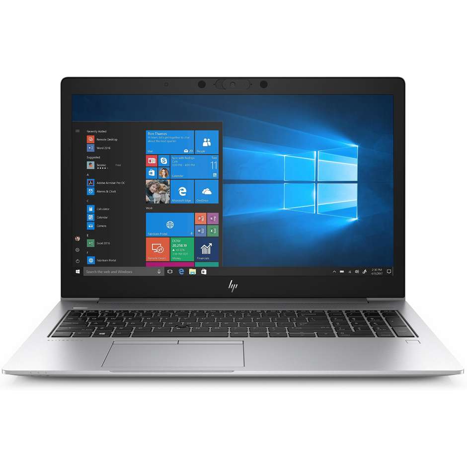 HP Elitebook 850 G6 Notebook 15,6'' FHD Core i7-8 Ram 16 Gb SSD 512 Gb Windows 10 Pro colore silver