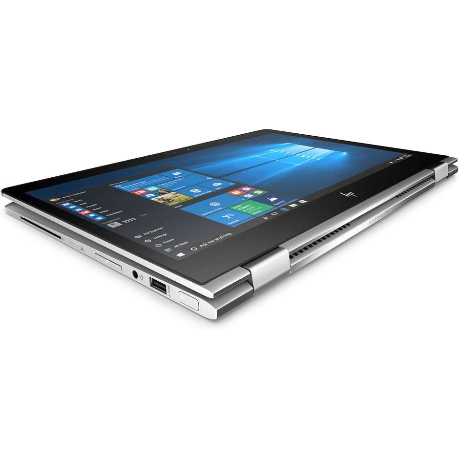 HP EliteBook x360 1030 G2 Notebook Touchscreen 13" Intel Core i7-7600U Ram 16 GB SSD 256 Windows 10 Pro colore Argento