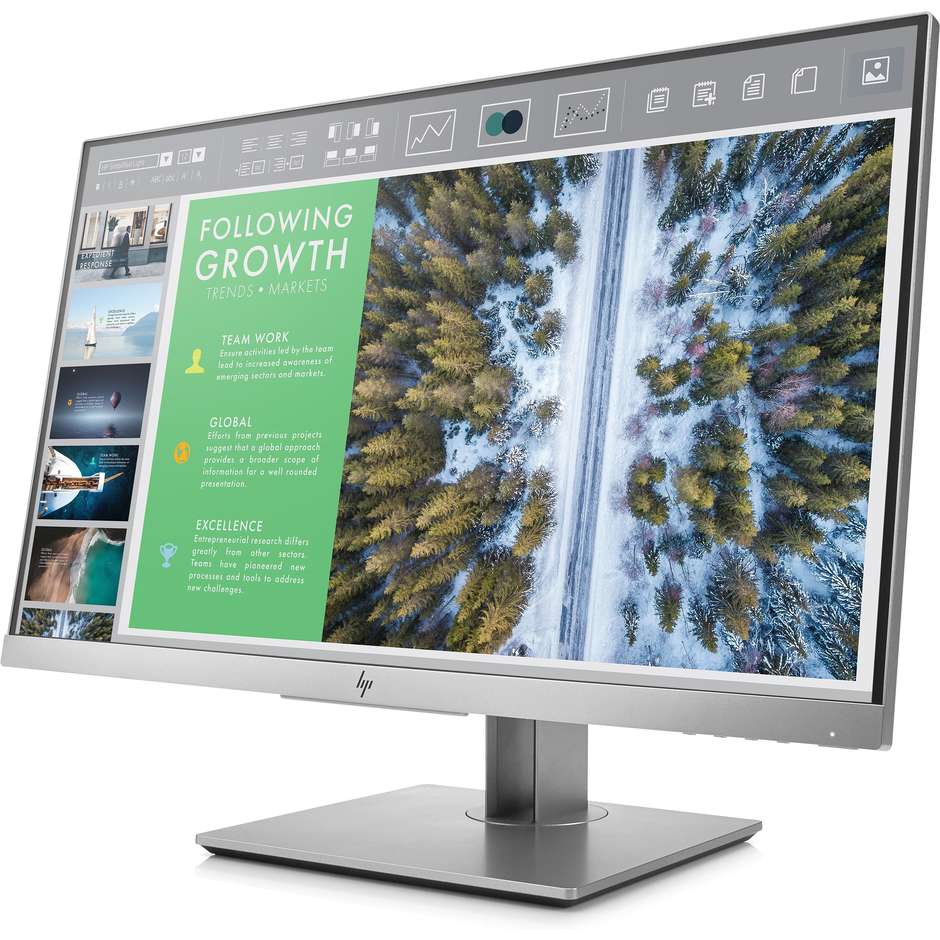 HP EliteDisplay E243 Monitor PC LED 23,8'' FHD Luminosità 250 cd/m² Classe A+ colore nero
