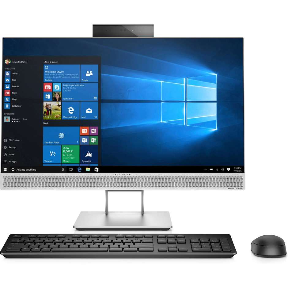 HP EliteOne 800 G3 Desktop All-in-one PC 23.8" Windows 10 Pro 64 nero, grigio