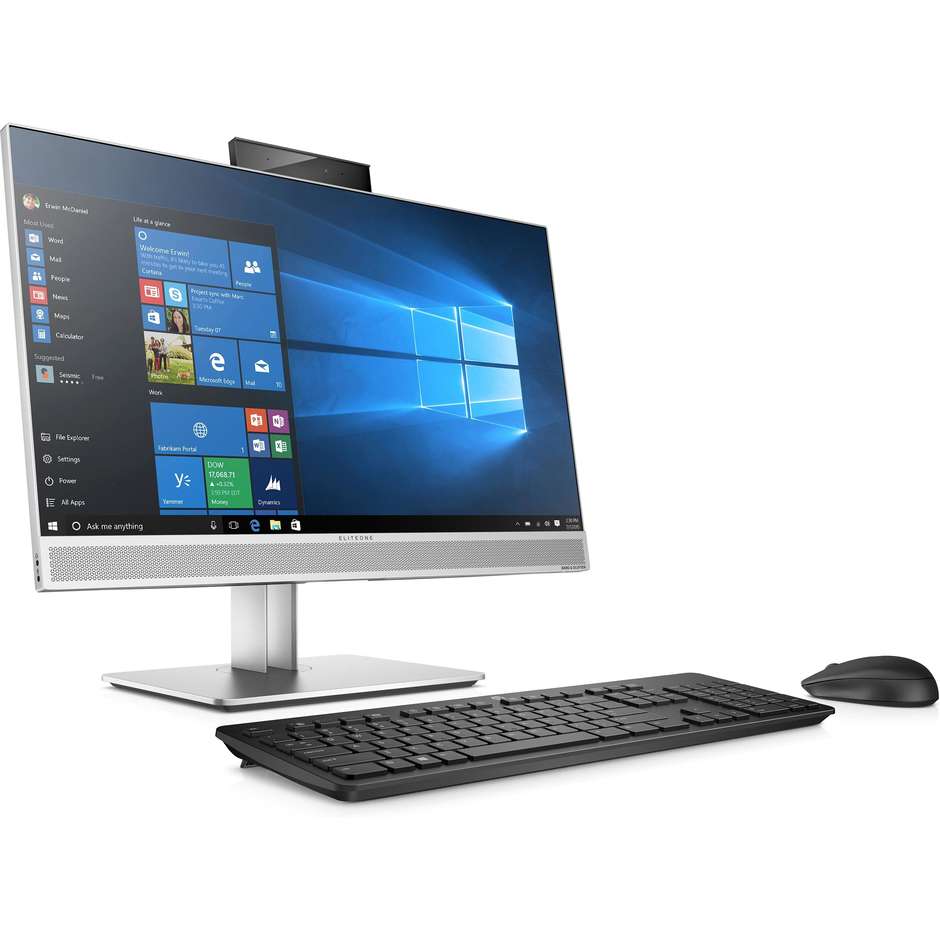 HP EliteOne 800 G4 Pc All In One Monitor 23,8" Touchscreen Intel Core i7 Ram 8 GB SSD 256 GB Windows 10 Pro