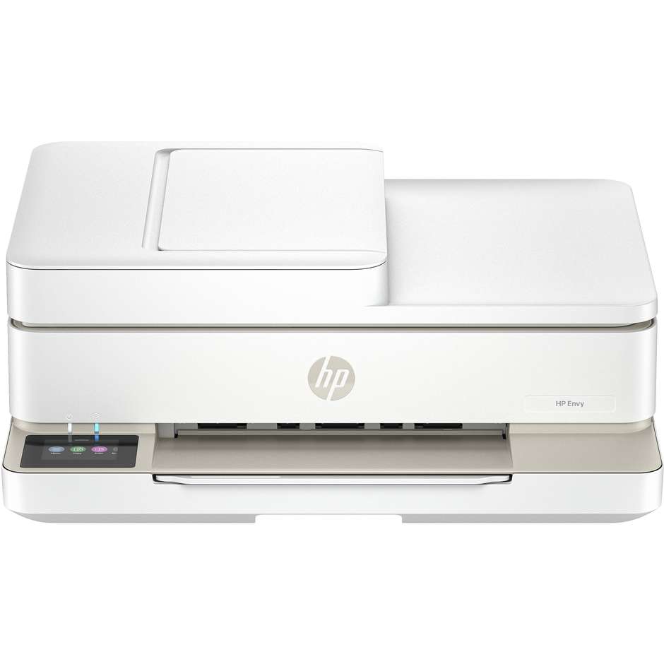 HP Envy 6520e (714N9B) Stampante Multifunzione Inkjet Fotografica 3-in-1 A4 Touchscreen a Colori Fronte/Retro Automatico Wi-Fi Dual Band HP+ Bianco