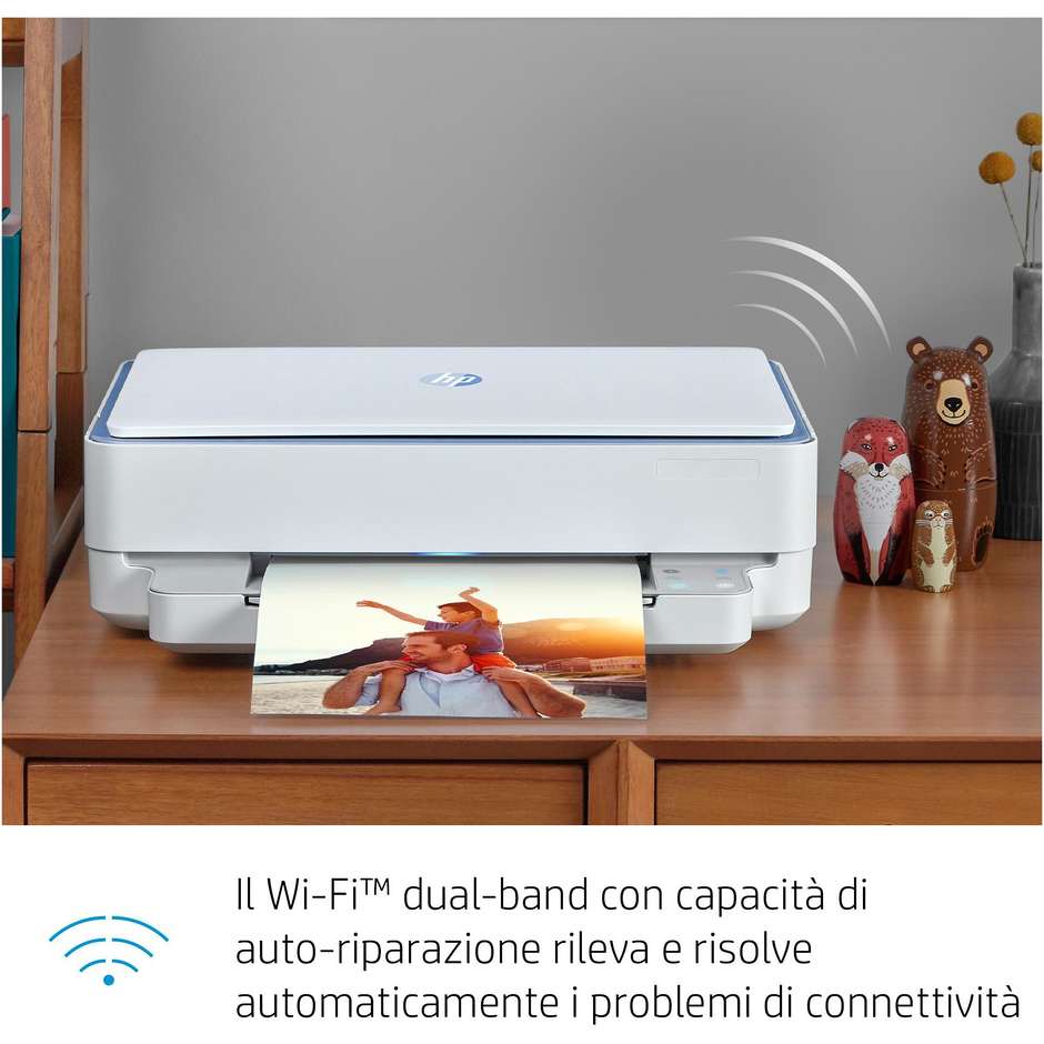 HP ENVY ENVY6010 Stampante Multifunzione 3in1 Wi-Fi  Bluetooth Formato A4 Colore Bianco