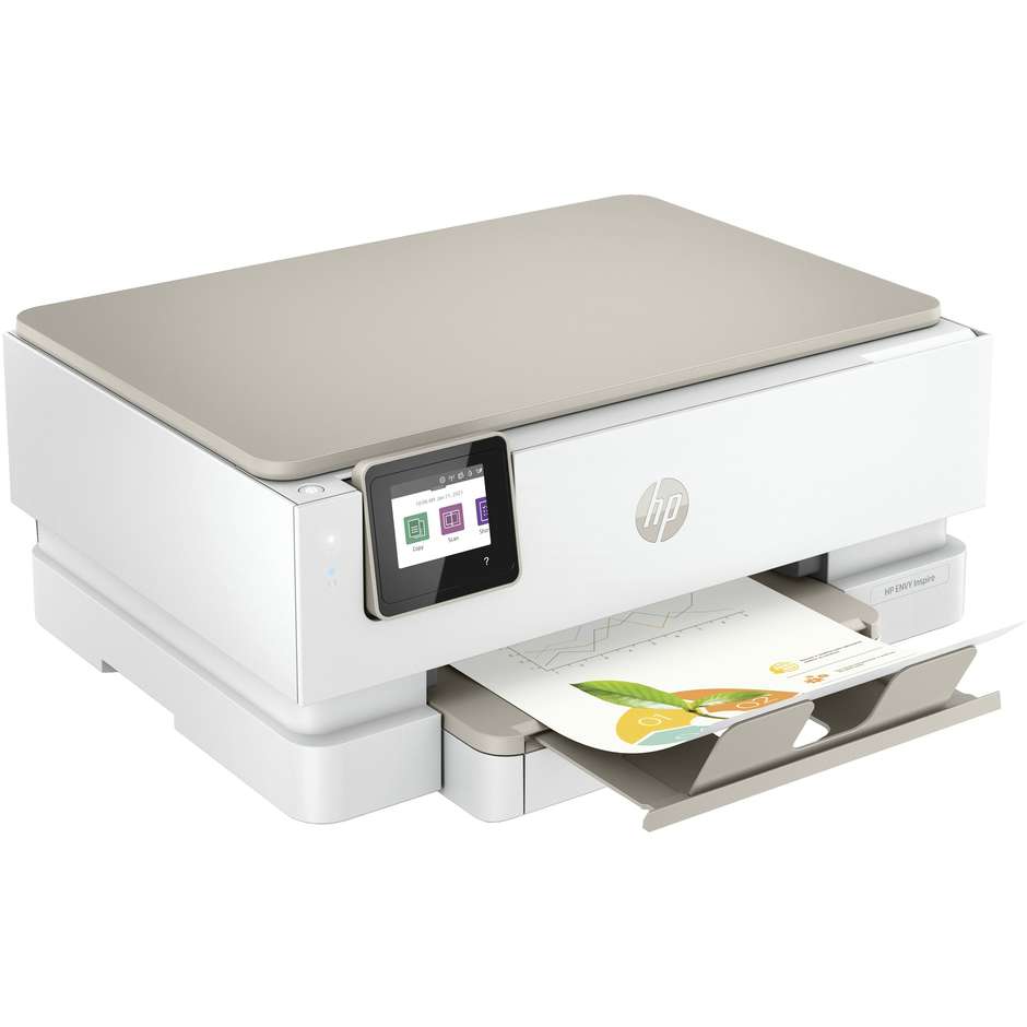 HP Envy Inspire 7224e (349V2B) Stampante Multifunzione Inkjet Fotografica 3-in-1 A4 Vassoio Fotografico Dedicato Fronte/Retro Automatico Touchscreen Wi-Fi Beige