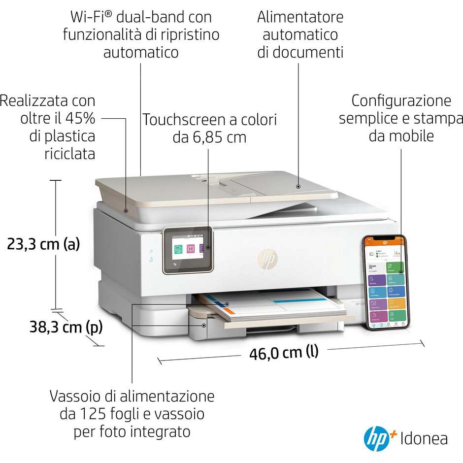HP ENVY Inspire 7924e multifunzione inkjet a colori A4 Wi-Fi fronte-retro