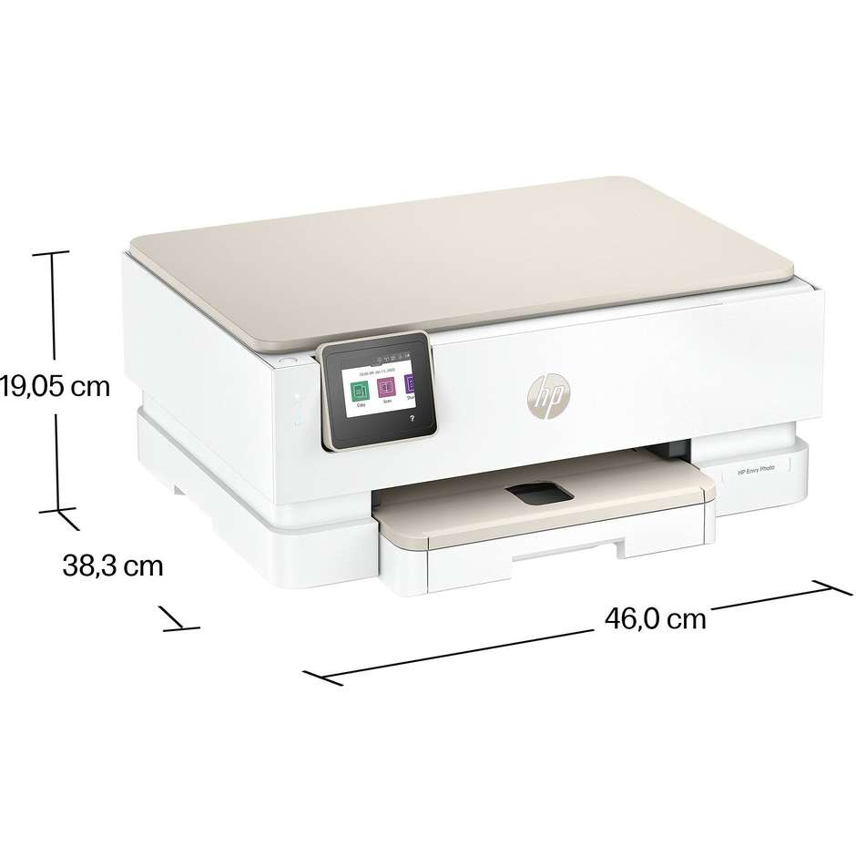 HP Envy Photo 7230 Stampante Multifunzione Inkjet Wi-Fi A4 Bianco/Beige