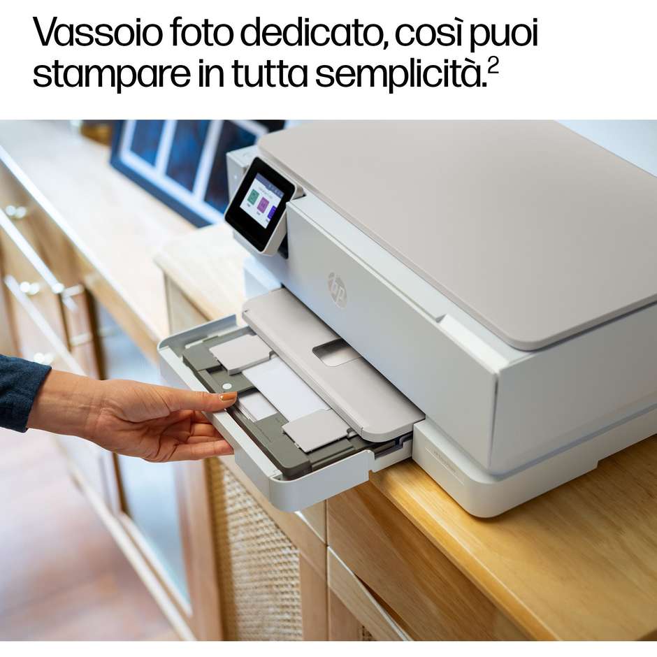 HP Envy Photo 7230 Stampante Multifunzione Inkjet Wi-Fi A4 Bianco/Beige