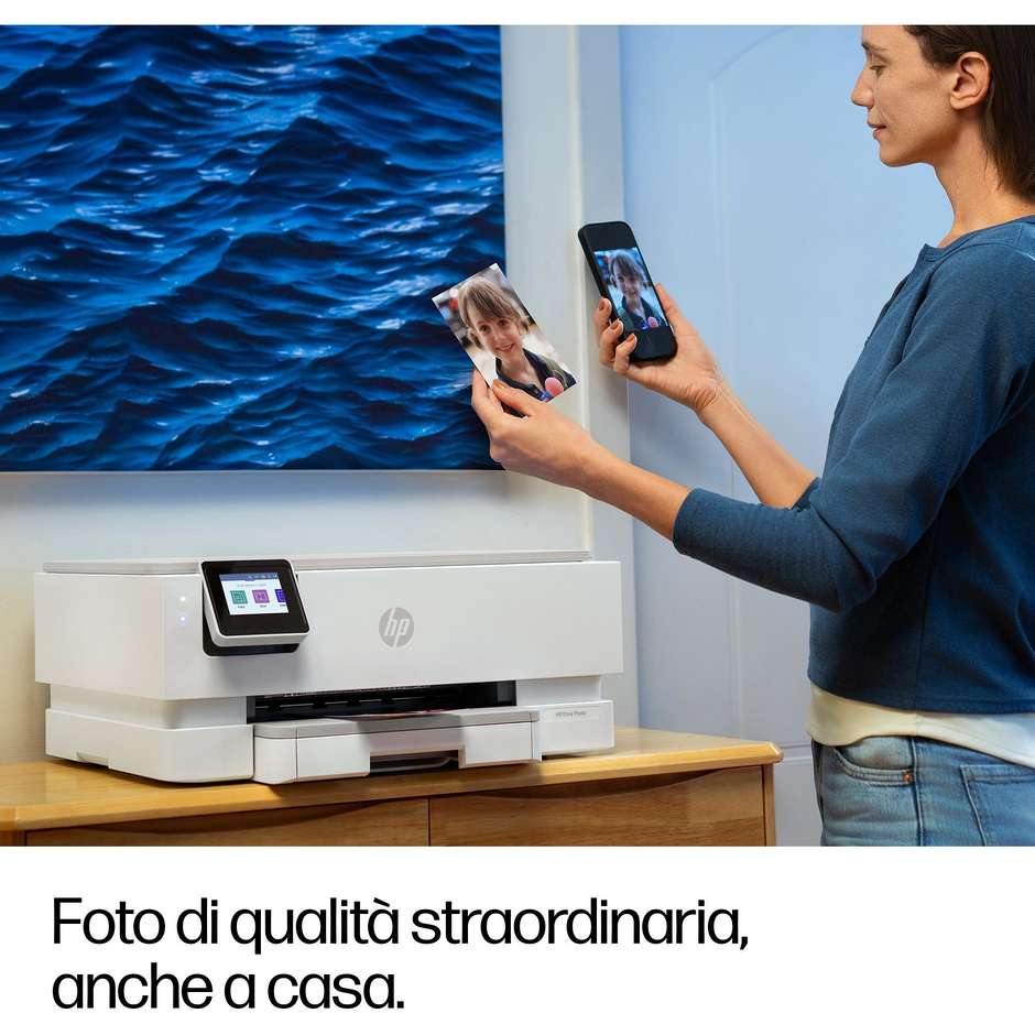 HP Envy Photo 7230 Stampante Multifunzione Inkjet Wi-Fi A4 Bianco/Beige