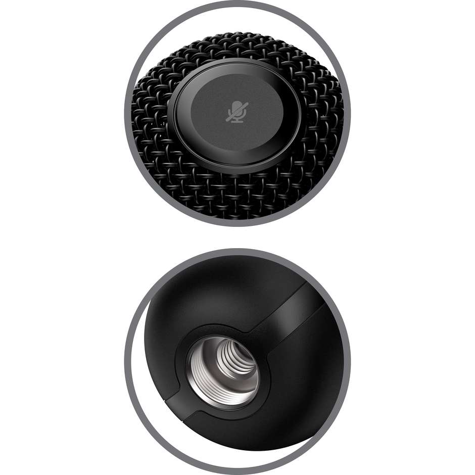 HP HyperX SoloCast (4P5P8AA) Microfono USB a Condensatore Cardioide Plug & Play Tap-to-Mute Nero