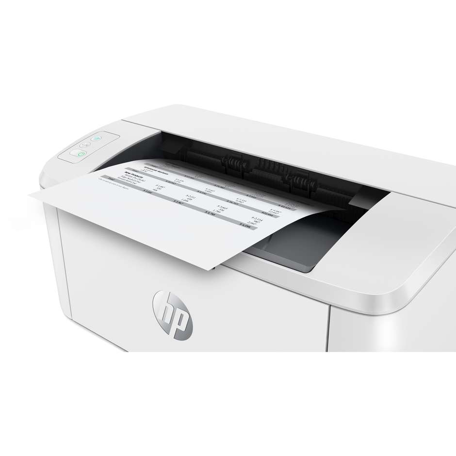 HP LaserJet M110w (7MD66F) Stampante Laser Monocromatica Ultracompatta A4 20 ppm Wi-Fi con Auto-Reset Bluetooth HP+ Bianco