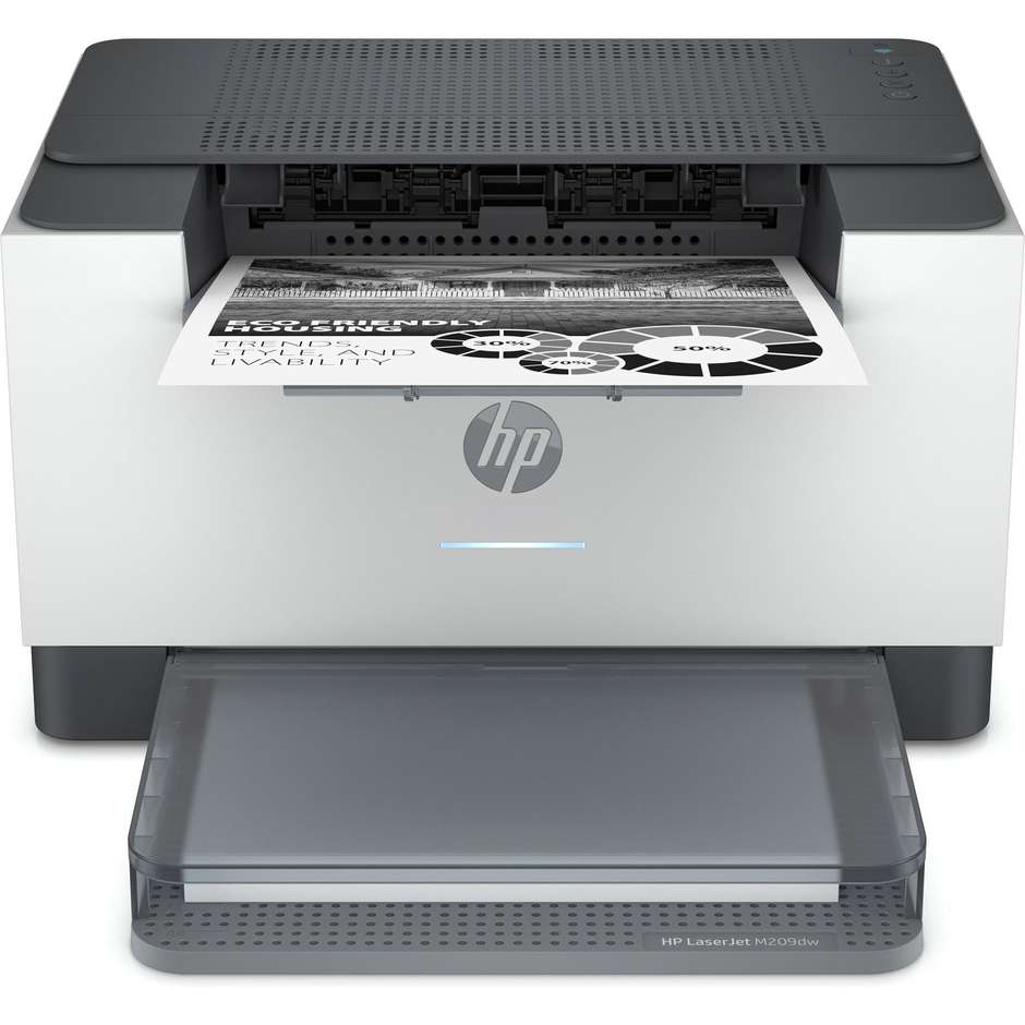 HP LaserJet M209dw Stampante Laser Monocromatica Wi-Fi Formato A4 colore bianco e grigio