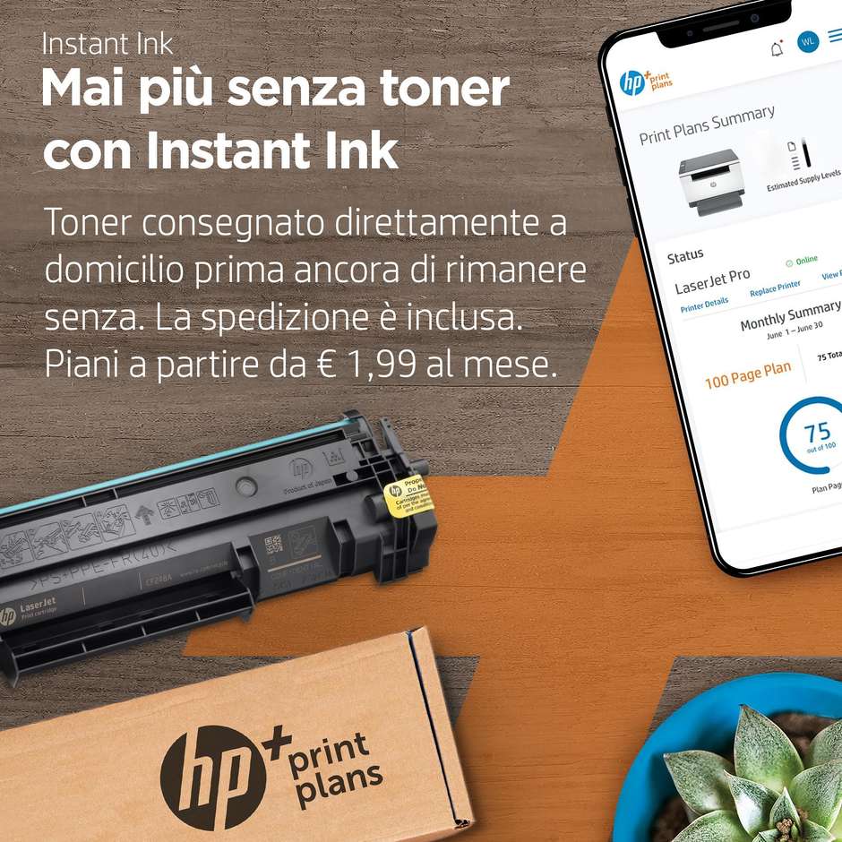 HP LaserJet M234DW Stampante multifunzione 3in1 A4 Wi-Fi Colore Grigio