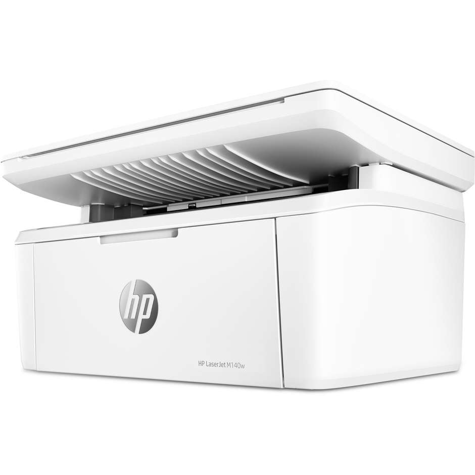 HP LaserJet MFP M140w (7MD72F) Stampante Multifunzione Laser Monocromatica 3-in-1 A4 Ultracompatta 20 ppm Wi-Fi Bluetooth HP+ Bianco