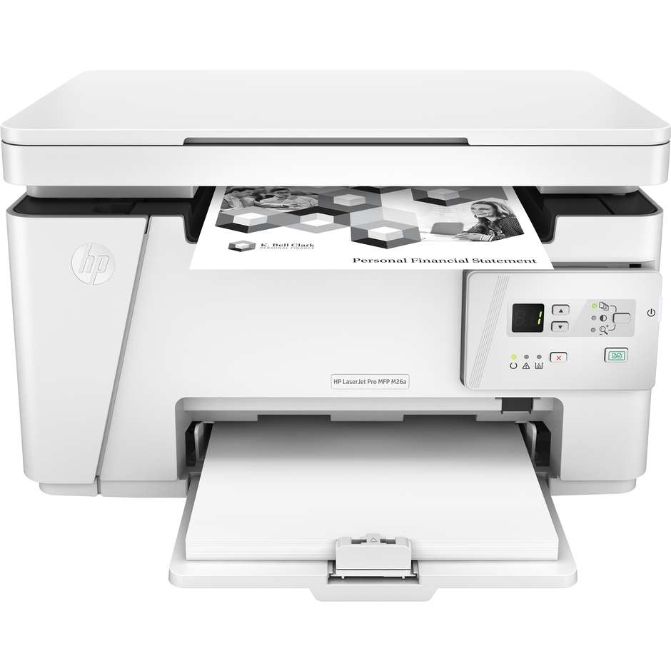 HP LaserJet Pro M26A Stampante Laser Monocromatica Multifunzione Connettività USB Formato A4 Colore Bianco