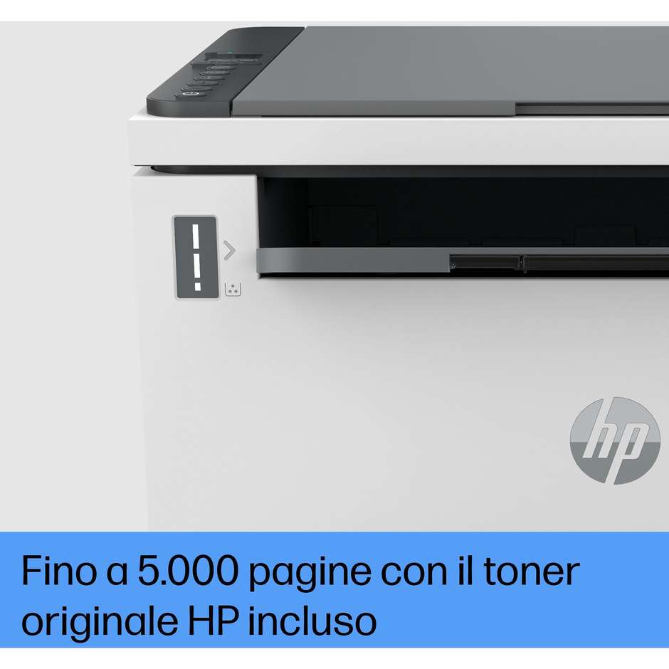 HP LaserJet Tank MFP 1604w Multifunzione 3-in-1 Laser Monocromatico Serbatoio Ricaricabile Wi-Fi A4 Bianco