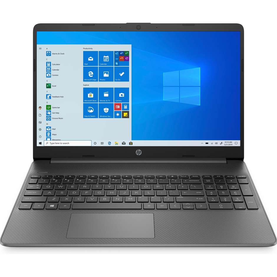 HP Notebook 15,6" Full HD Intel Core i3-1115G4 Ram 8 GB SSD 256 GB Windows 10 Home S Colore Grigio