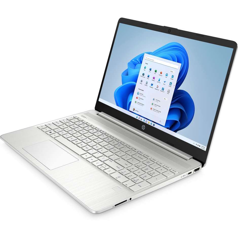 HP Notebook 15.6" Full HD Intel Core i5-1155G7 Ram 8 GB 512 GB SSD Windows 11 Home Colore Argento